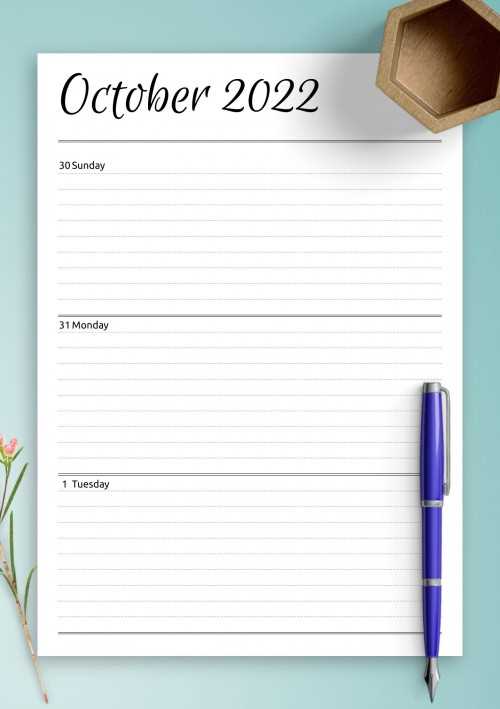 1 week blank calendar template