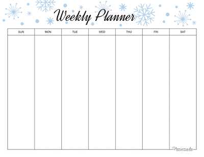 1 week blank calendar template