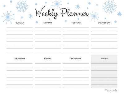 1 week blank calendar template