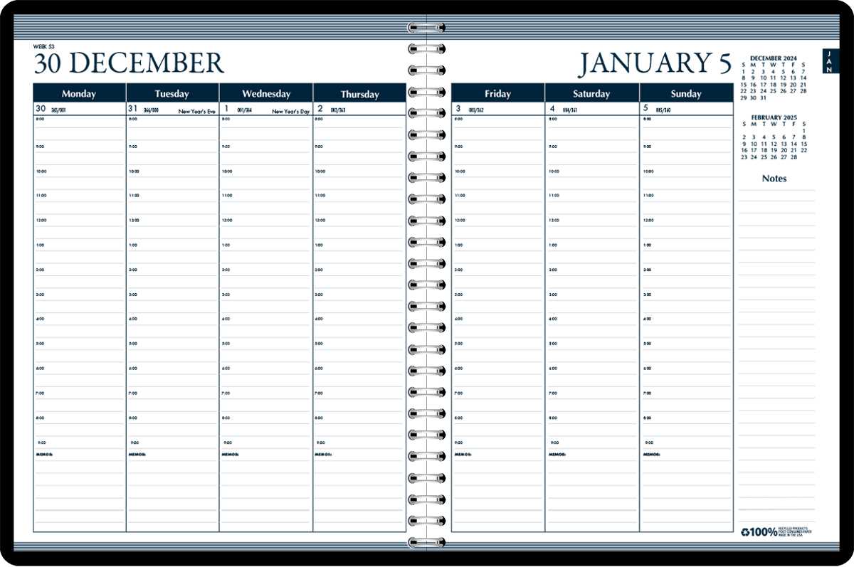 13 week calendar template