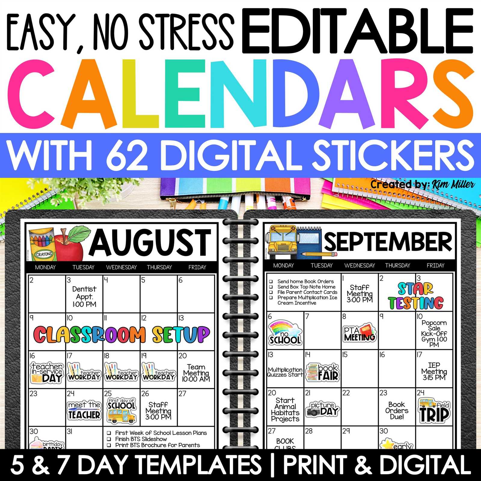 14 month calendar template