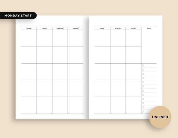 2 page weekly calendar template