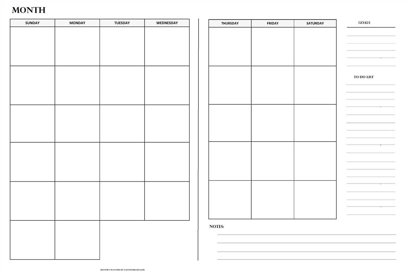 2 page weekly calendar template