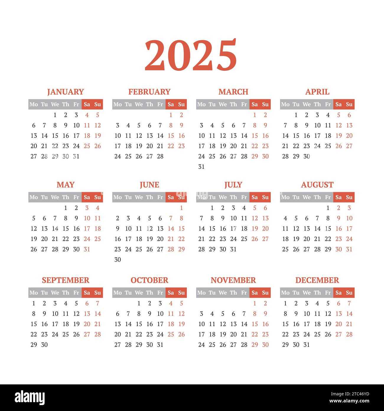 2025 24 calendar template