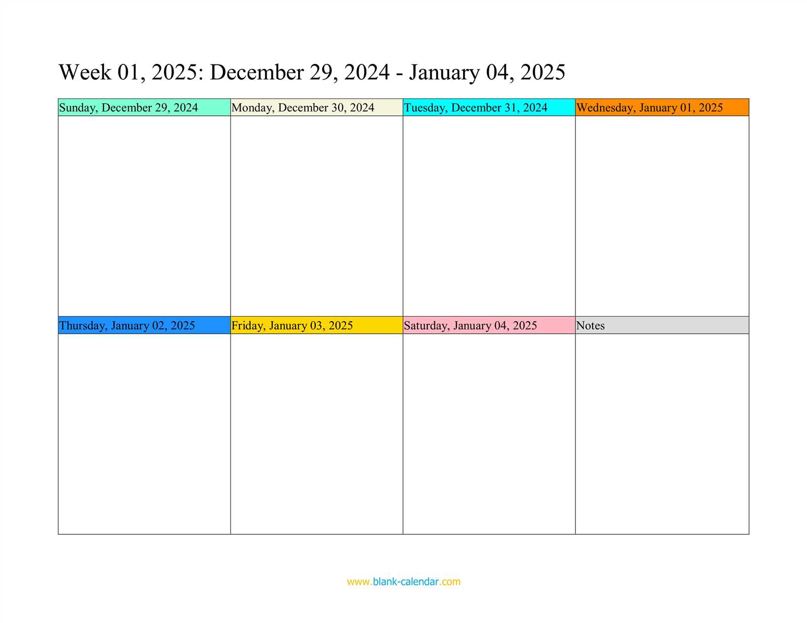 2025 calendar printable free template