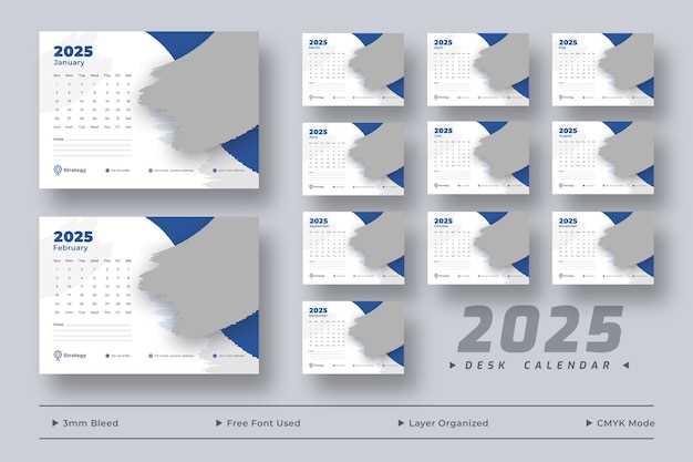 2025 calendar psd template