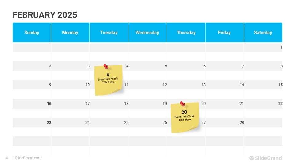 2025 calendar template powerpoint