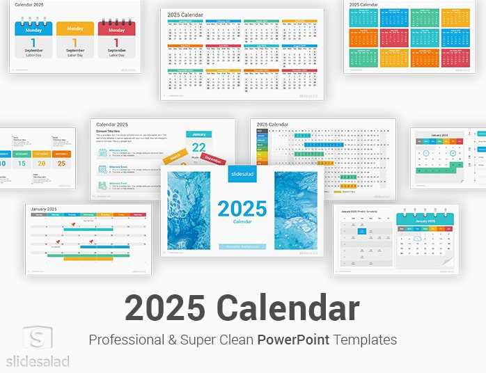 2025 calendar template powerpoint