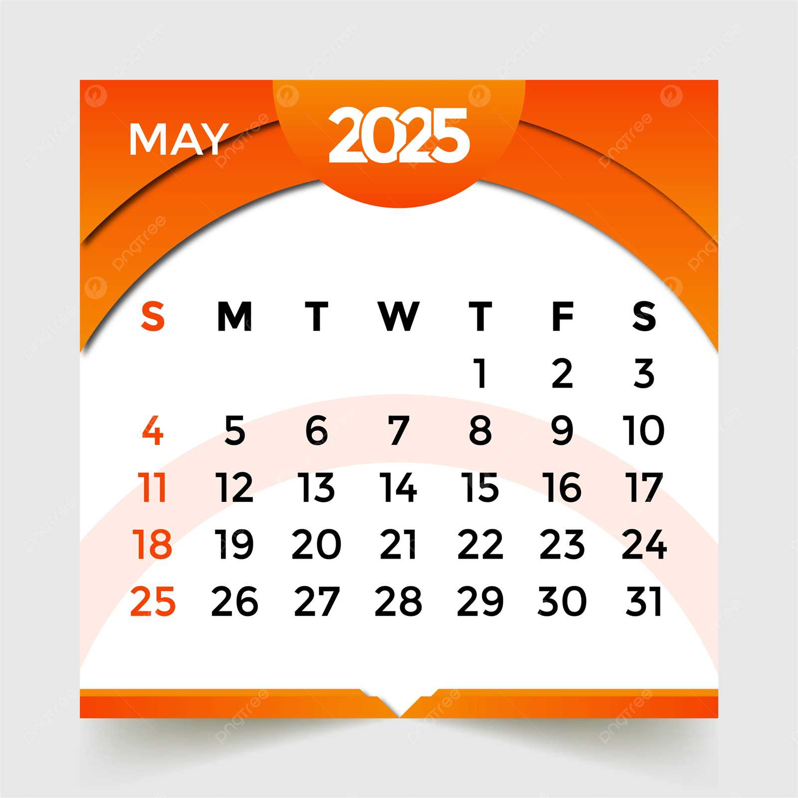 2025 may calendar template