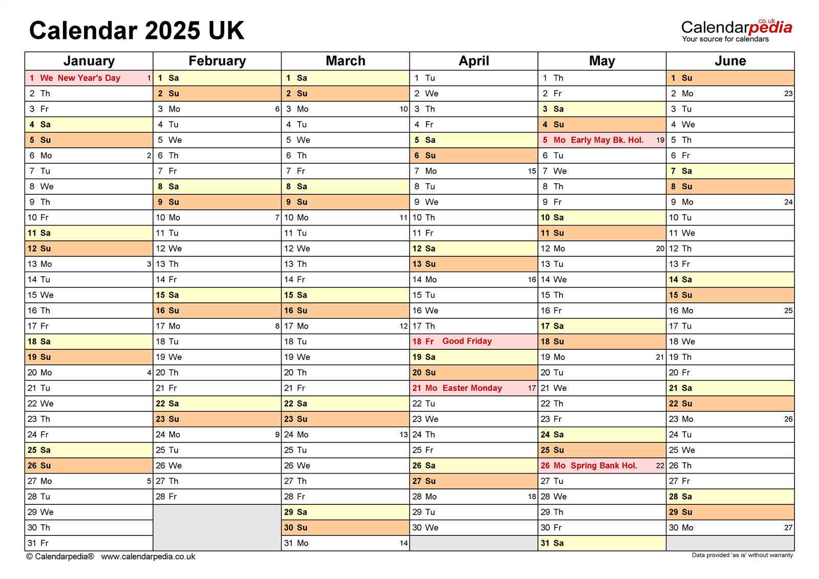 2025 blank calendar template free