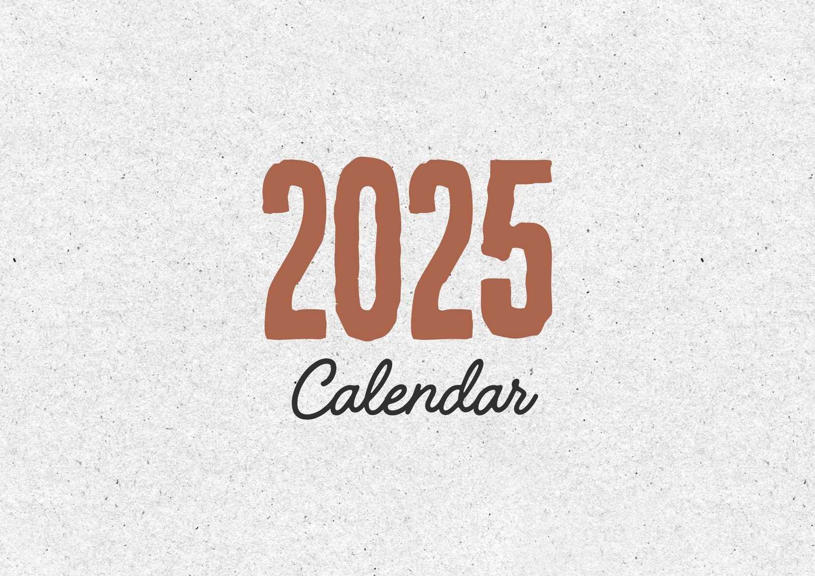 2025 calendar template aesthetic