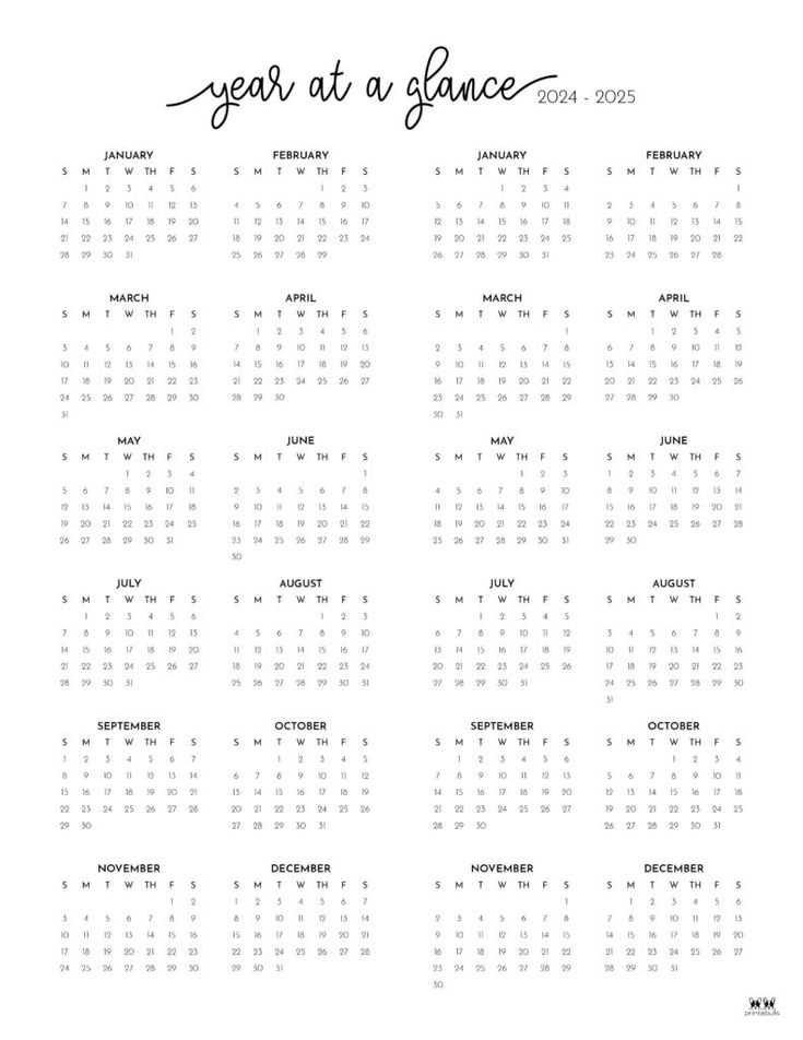 2025 calendar template aesthetic