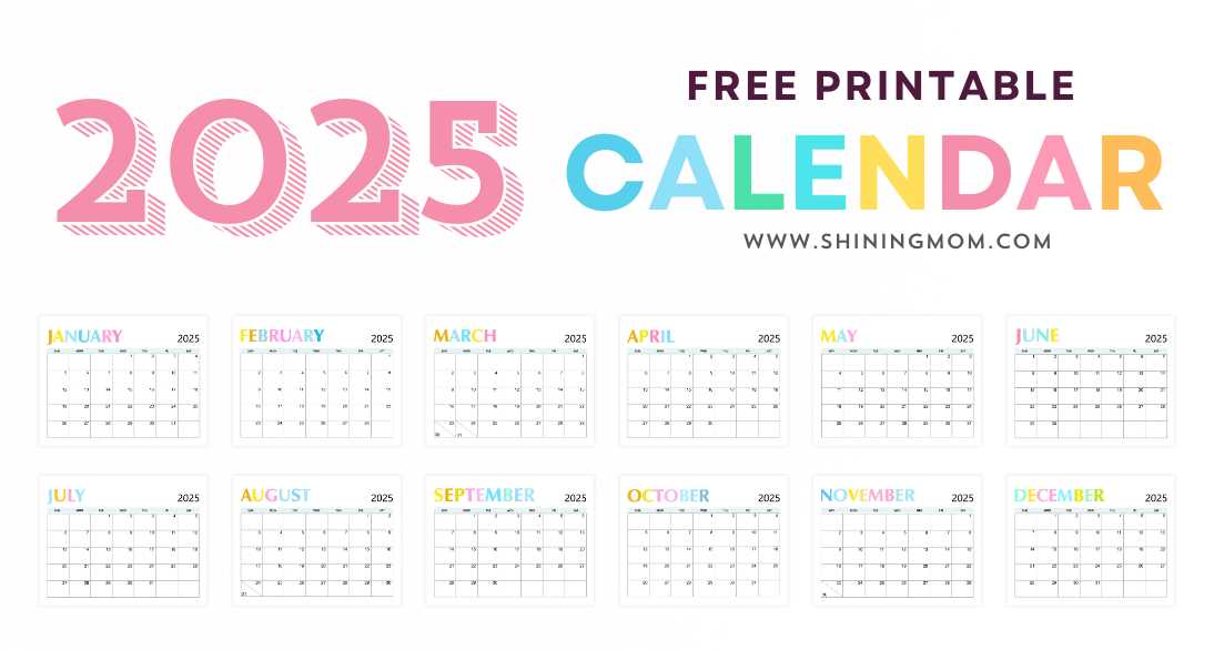 2025 calendar template download