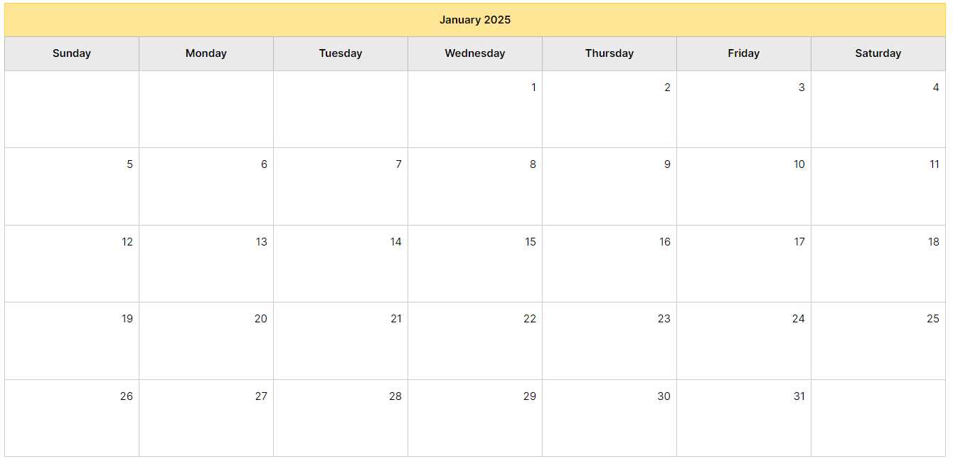 2025 fillable calendar template free