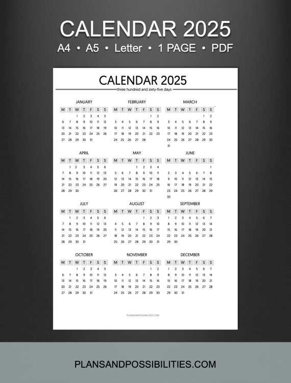 2025 online calendar template