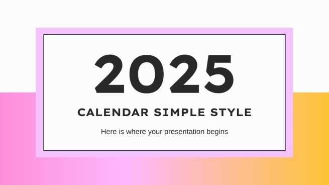 2025 ppt calendar template