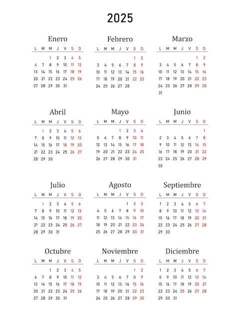 2025 spanish calendar template