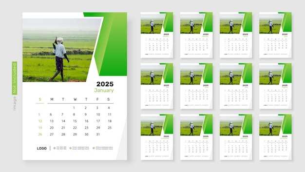 2025 wall calendar template