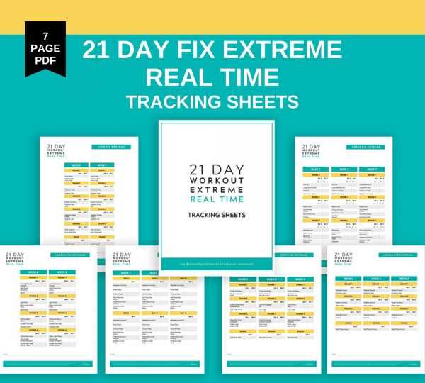 21 day fix calendar template