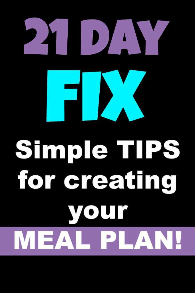 21 day fix meal calendar template