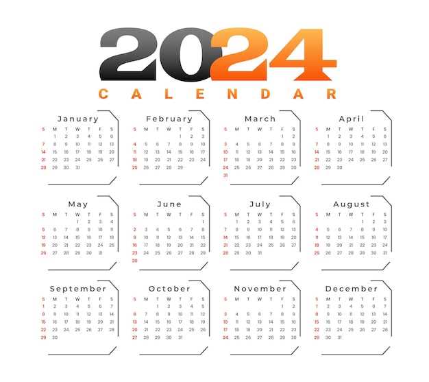 24 month calendar template