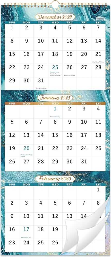 3 month calendar 2025 template