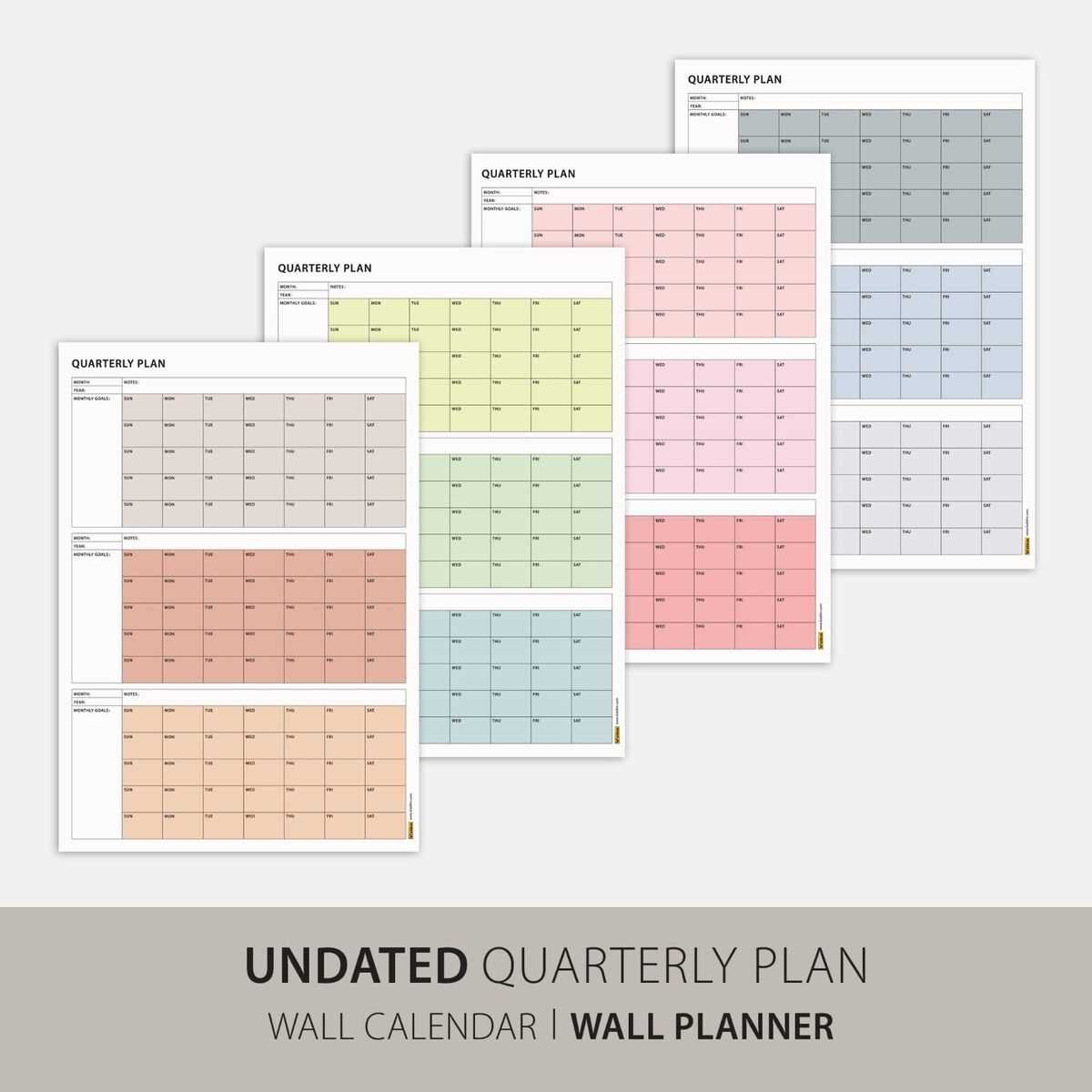 3 month planning calendar template