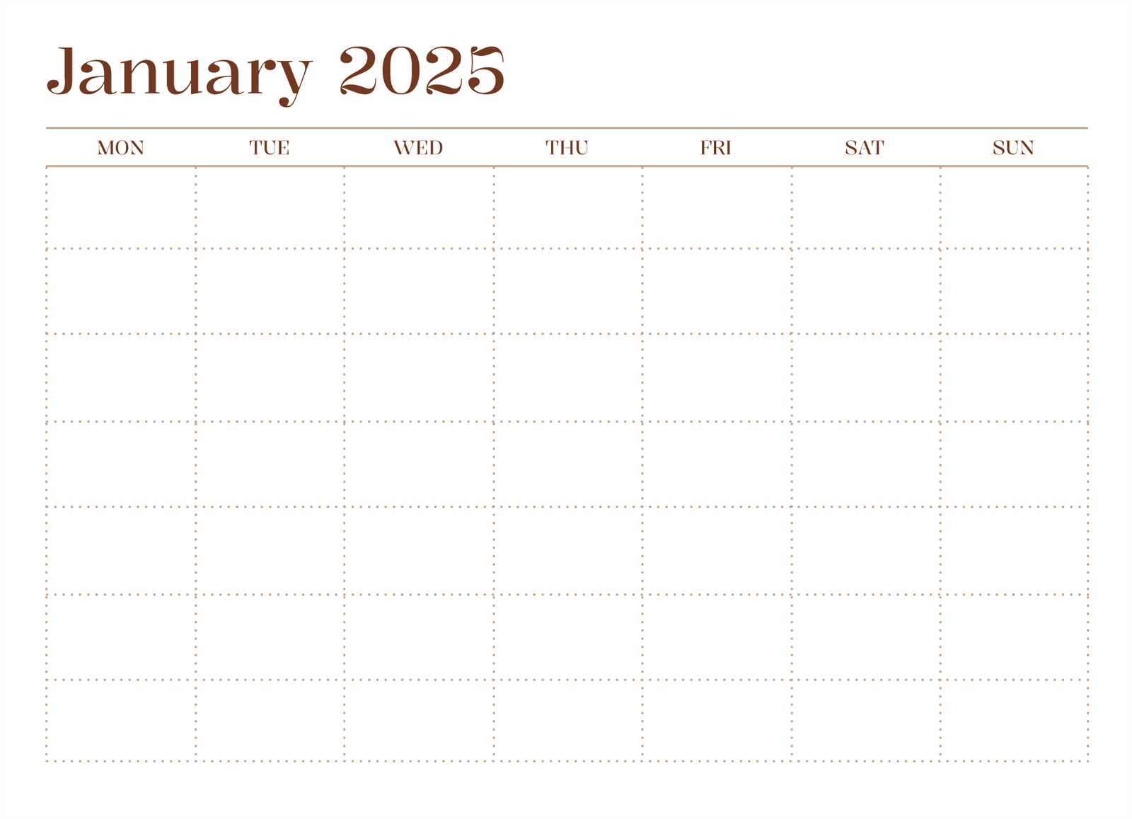 30 day blank calendar template