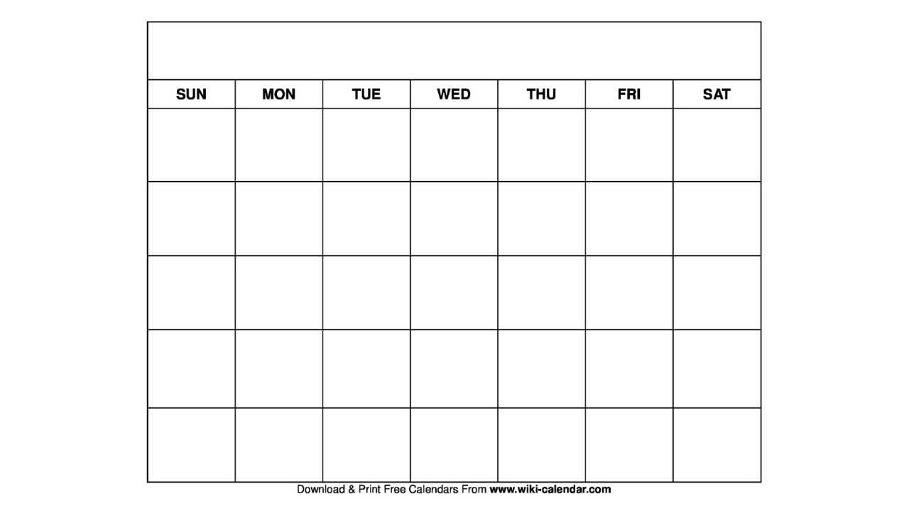 30 day template calendar