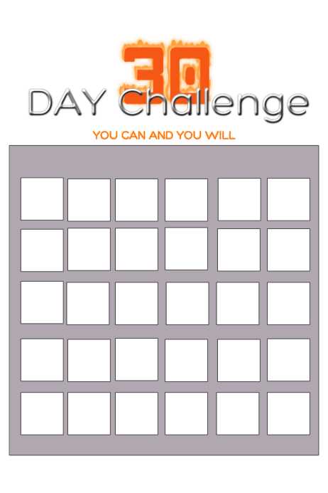 30 day template calendar