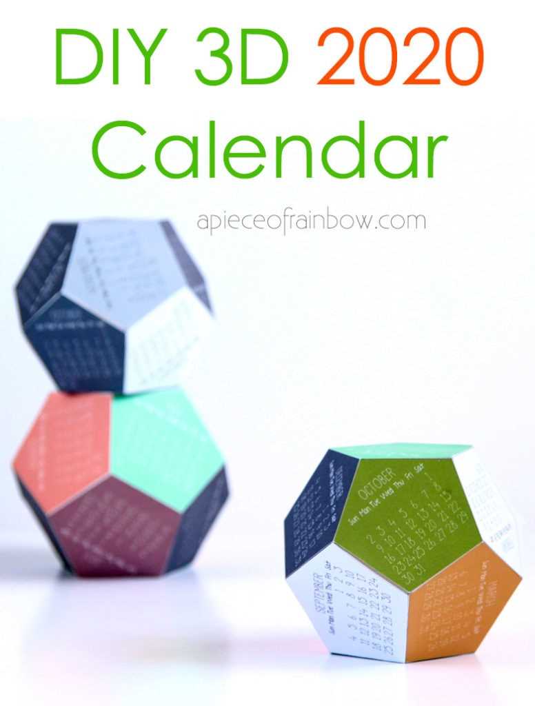 3d calendar template