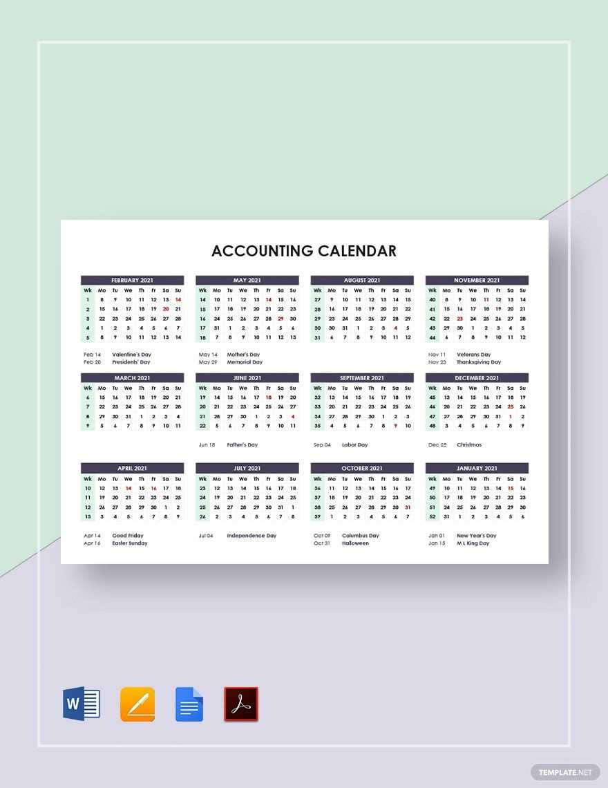 4 5 4 calendar template