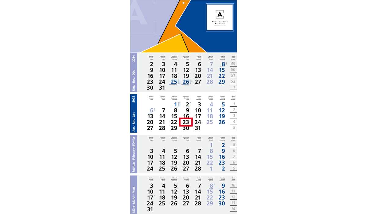 4 month per page calendar template 2025