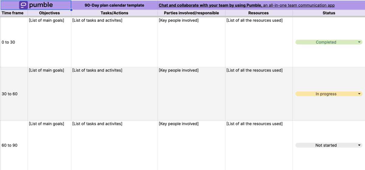 40 day calendar template