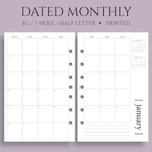 5.5 x 8.5 monthly calendar template