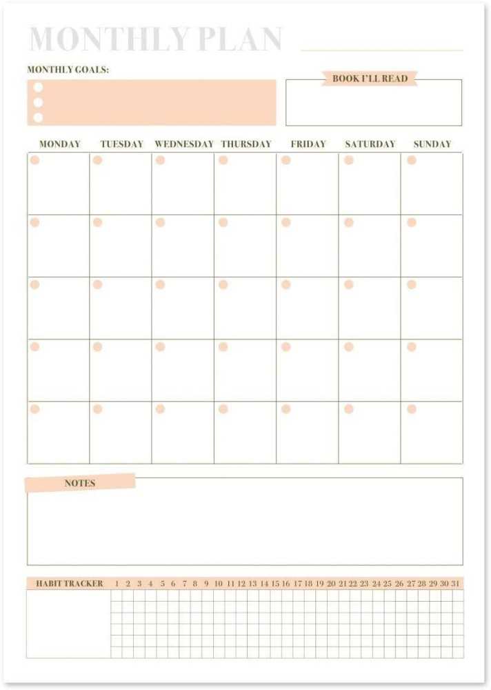 5.5 x 8.5 monthly calendar template