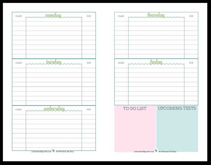 5x8 calendar template