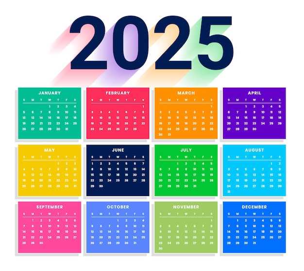 6 month calendar template 2025