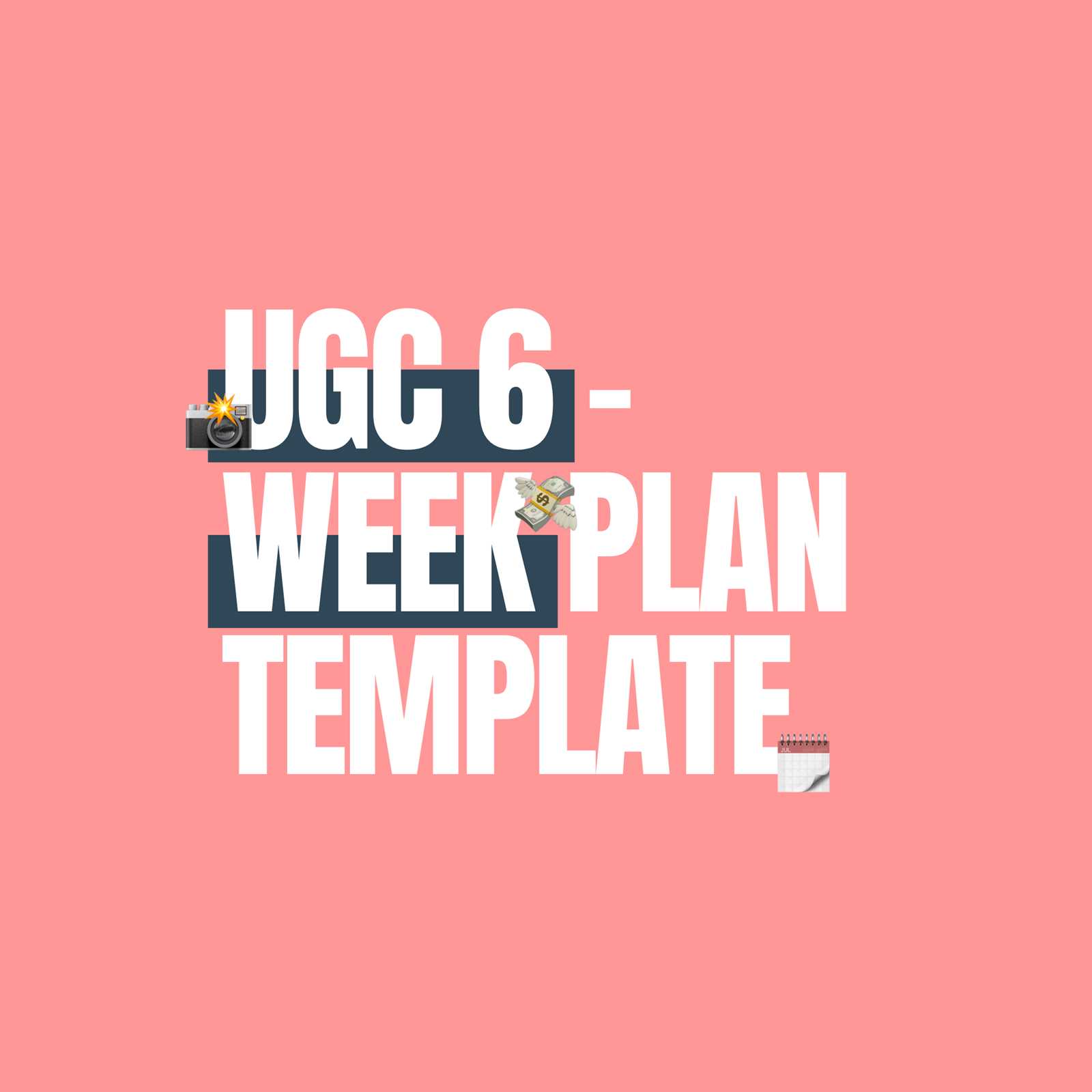 6 week calendar template