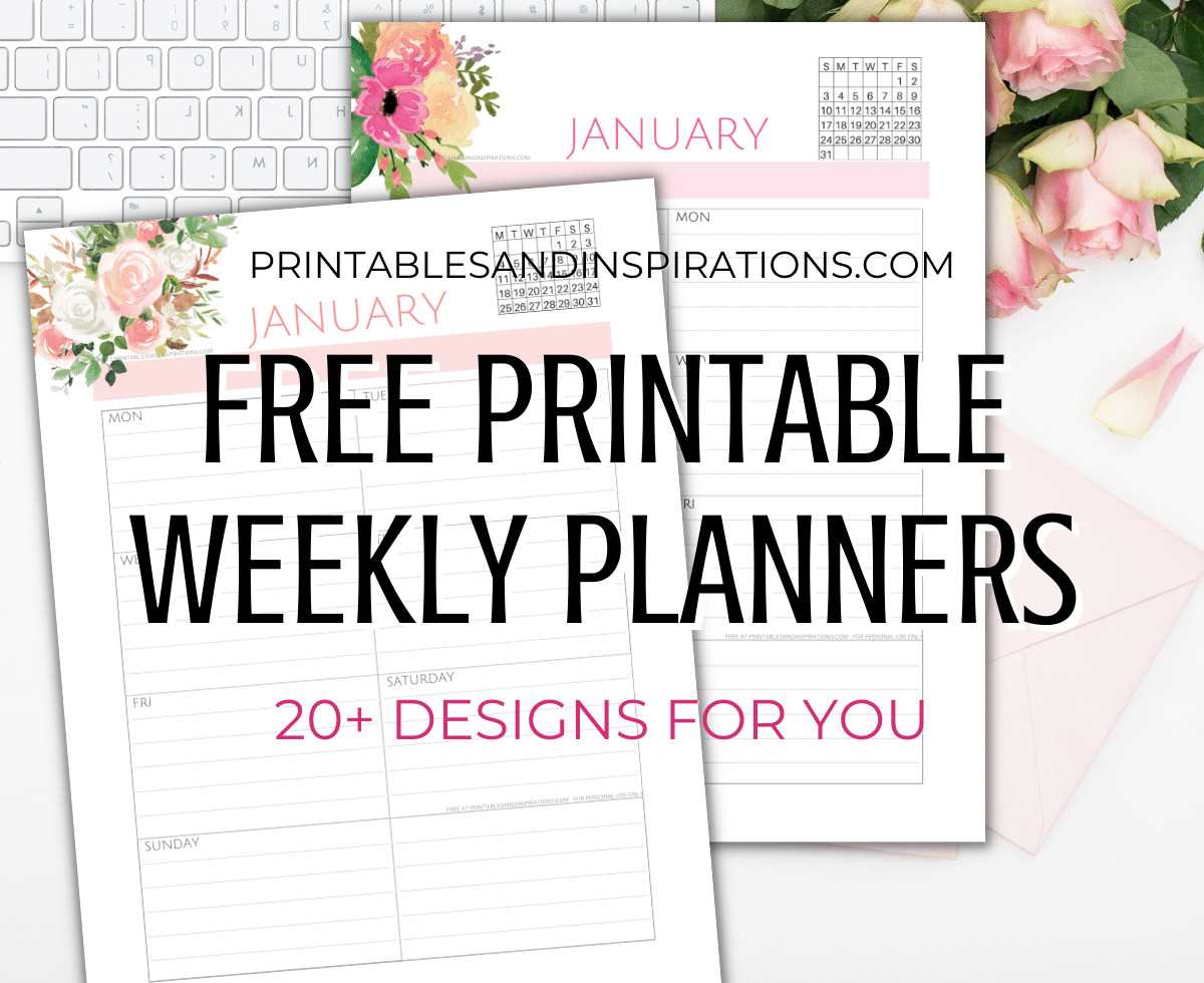 7 day calendar template free