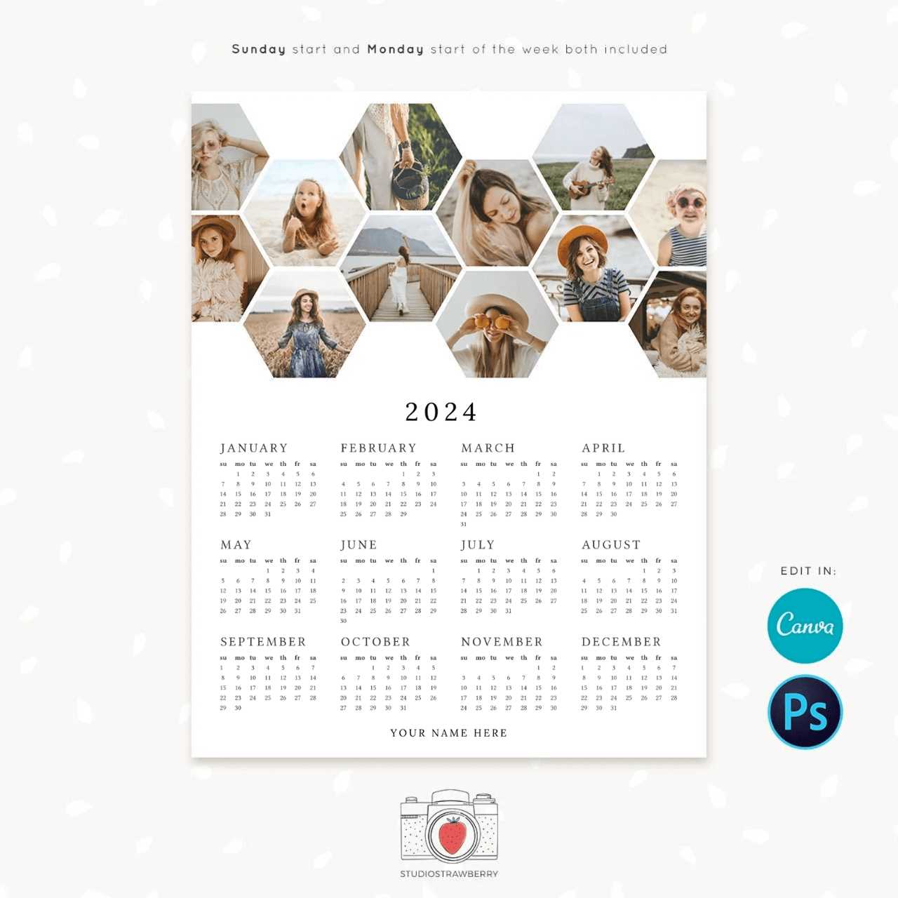 8 1 2 x 11 calendar template