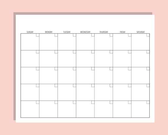 8 1 2 x 11 calendar template