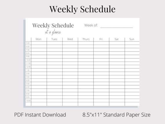 8 week blank calendar template