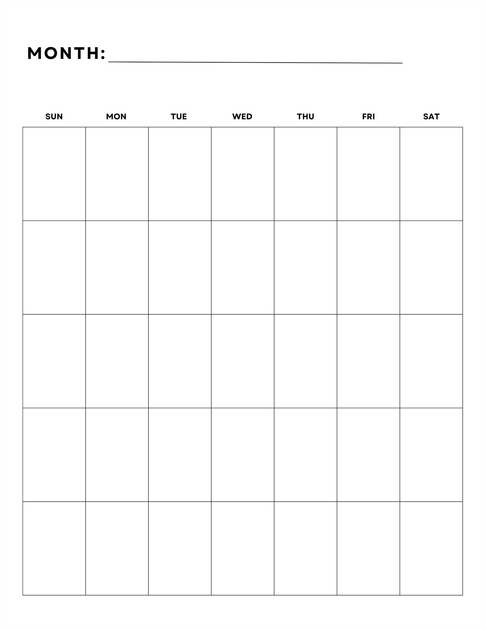 8 week calendar template