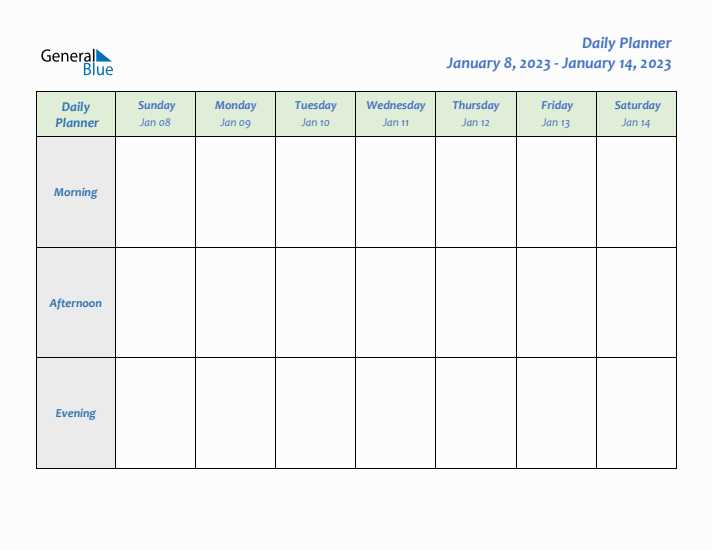 8 week calendar template