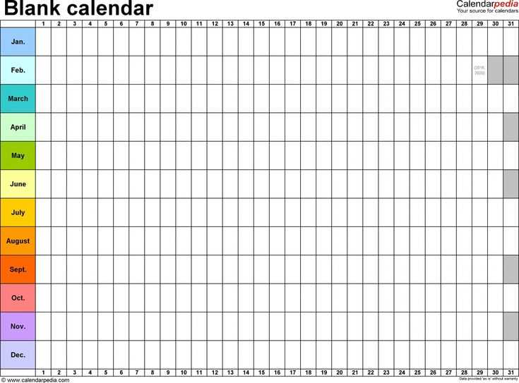 8 week blank calendar template