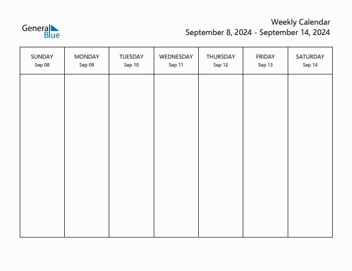 8 week blank calendar template