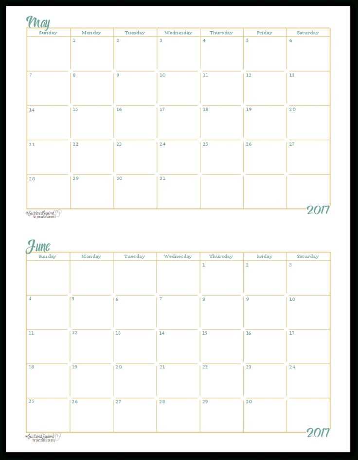 8.5 x 11 blank calendar template