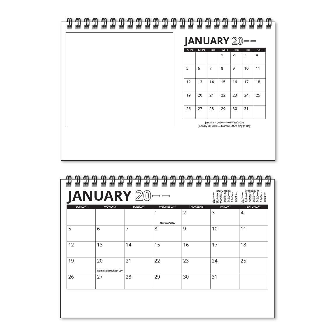 8.5 x 5.5 calendar template