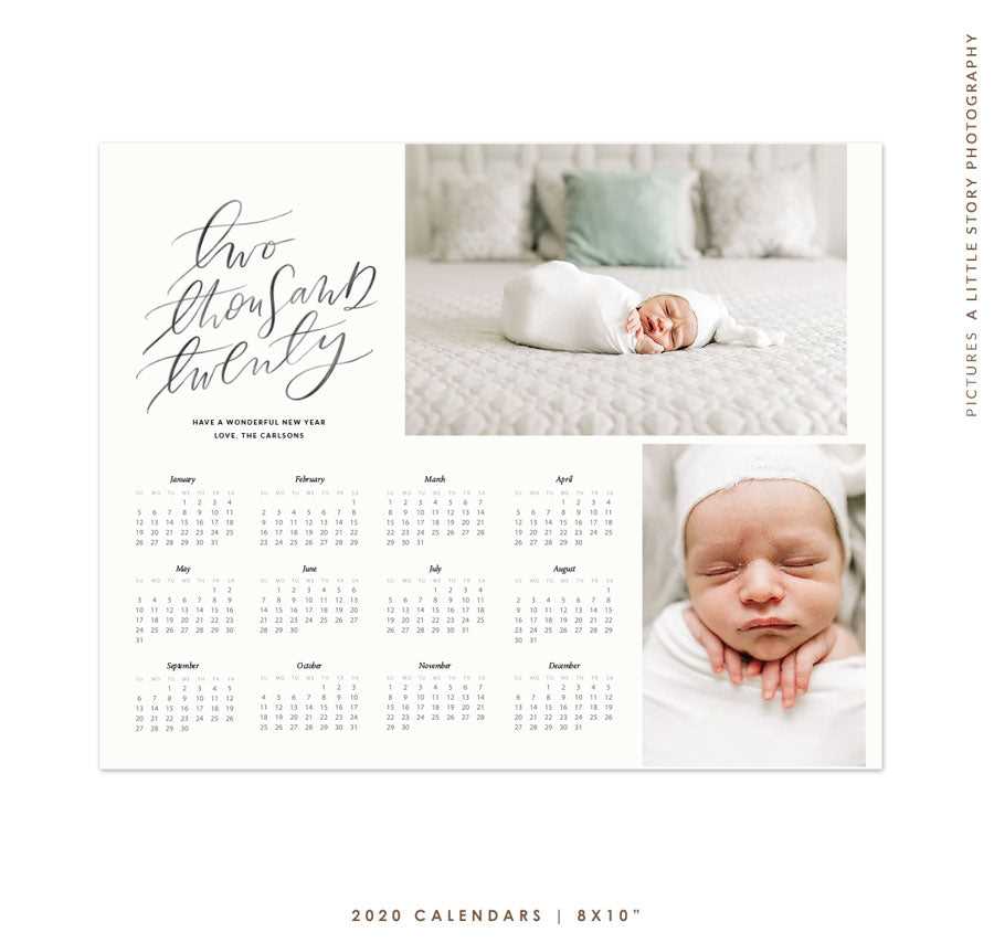 8x10 calendar template